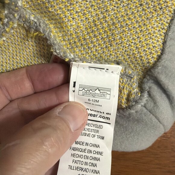 Animal Friends Owl Beanie Patagonia Baby ~ 6-12 Months ~ Gray - Picture 5 of 5